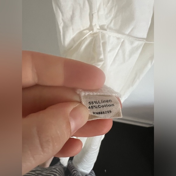 Subtle Luxury Linen Cotton White Dress, size S/M - Picture 5 of 5